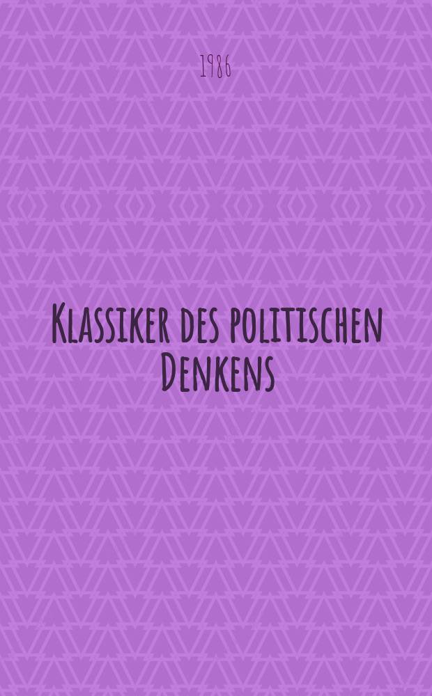 Klassiker des politischen Denkens