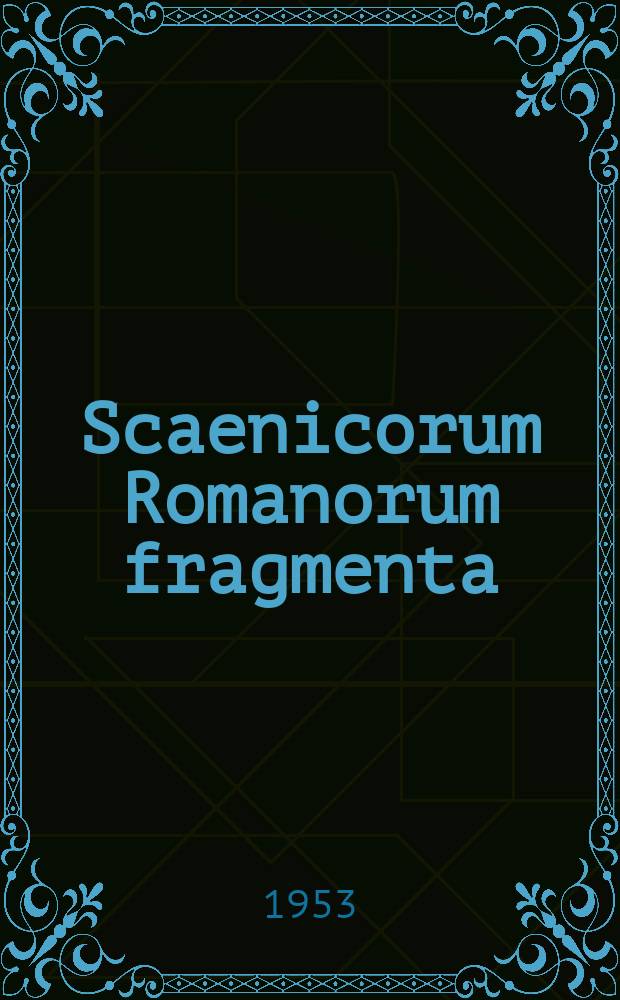 Scaenicorum Romanorum fragmenta