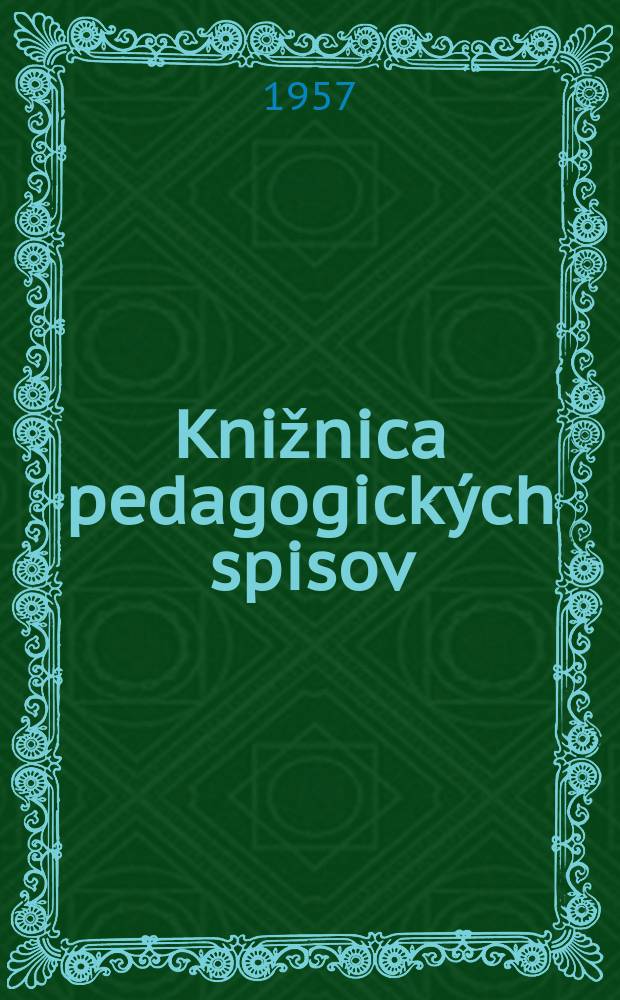 Knižnica pedagogických spisov