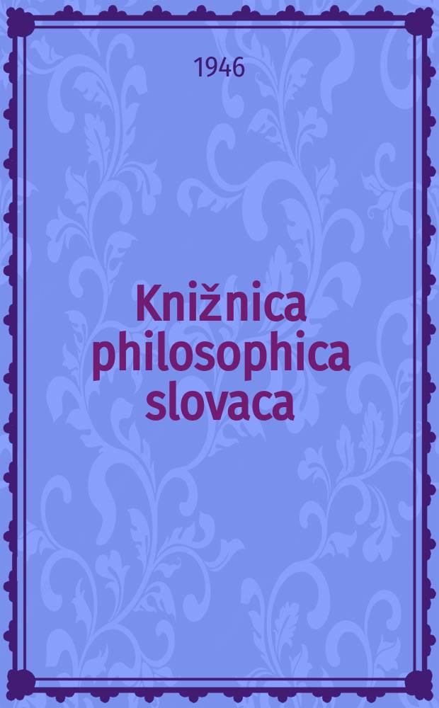 Knižnica philosophica slovaca