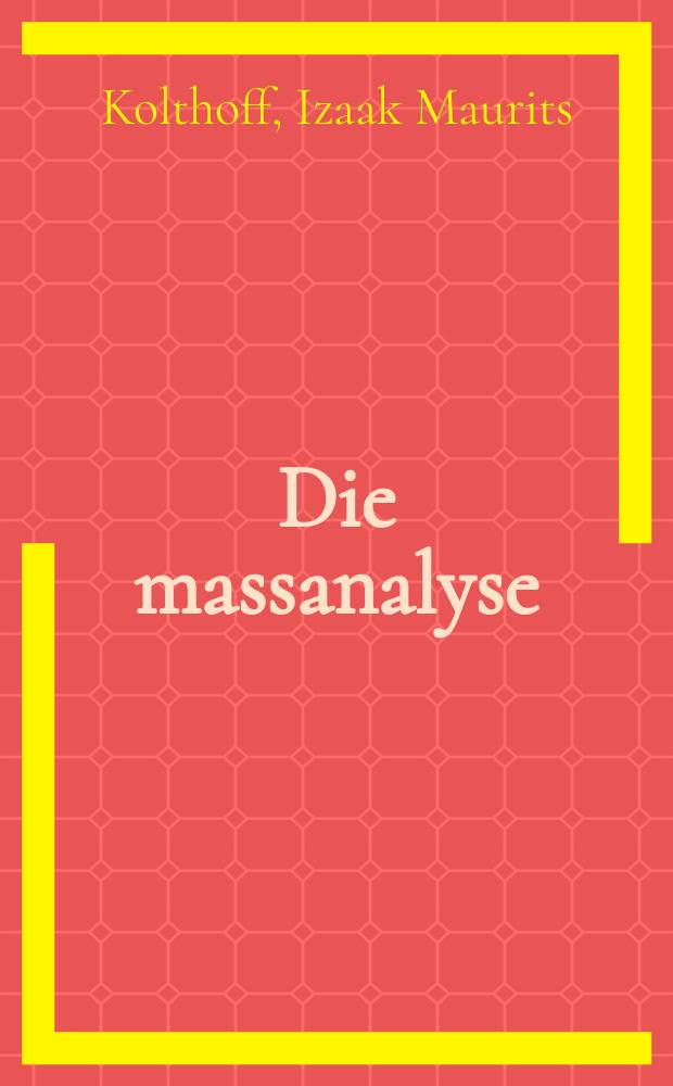 Die massanalyse