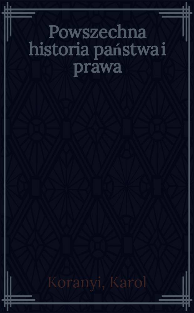 Powszechna historia państwa i prawa