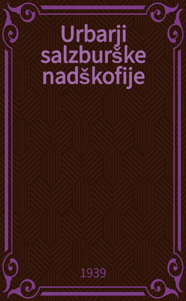 Urbarji salzburške nadškofije