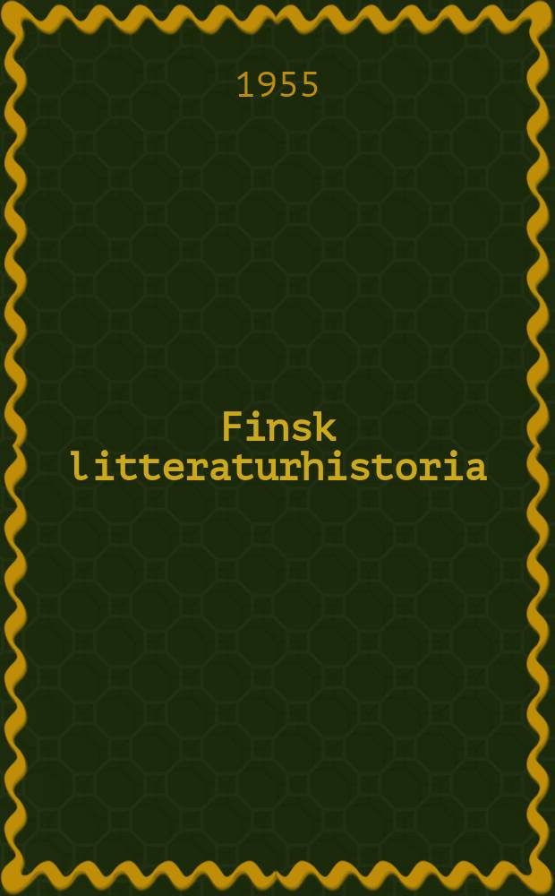 Finsk litteraturhistoria