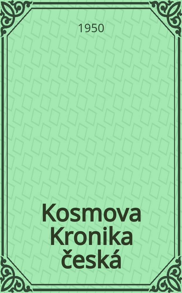 Kosmova Kronika česká