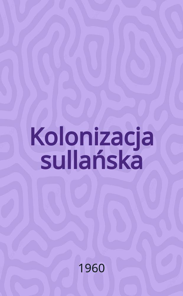 Kolonizacja sullańska