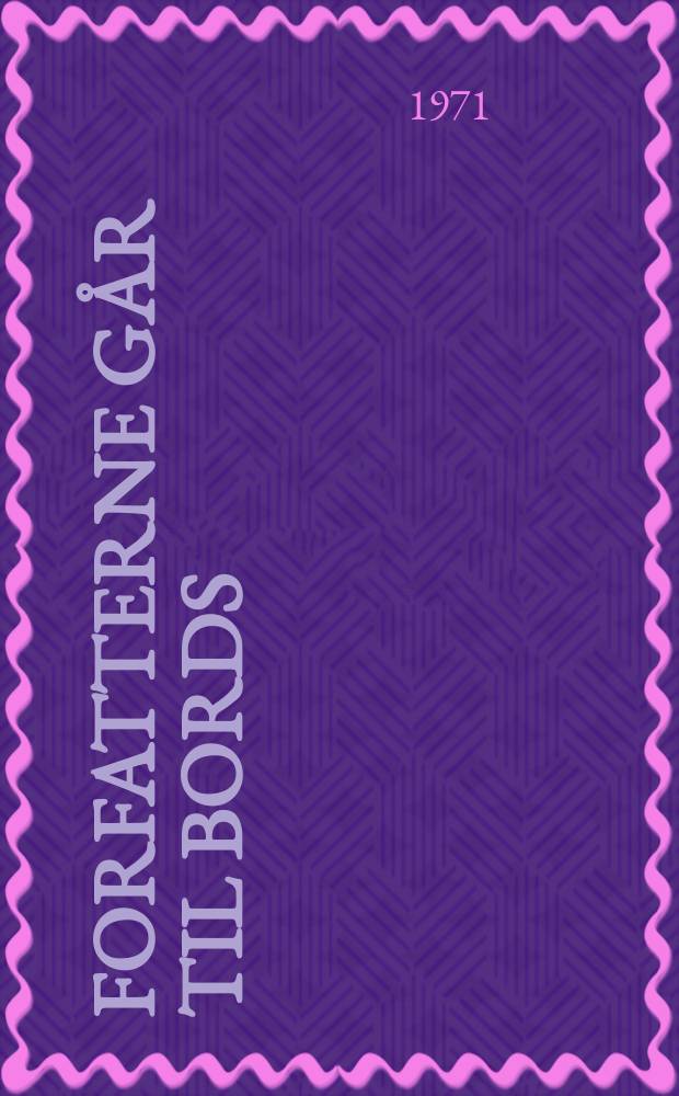 Forfatterne går til bords