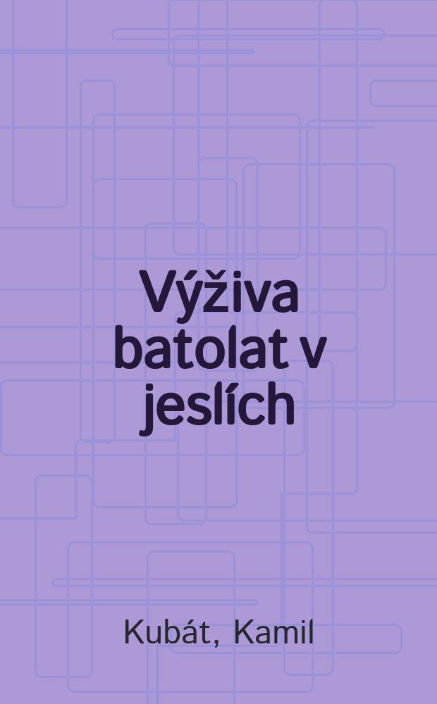 Výživa batolat v jeslích