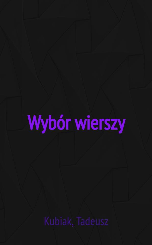 Wybór wierszy