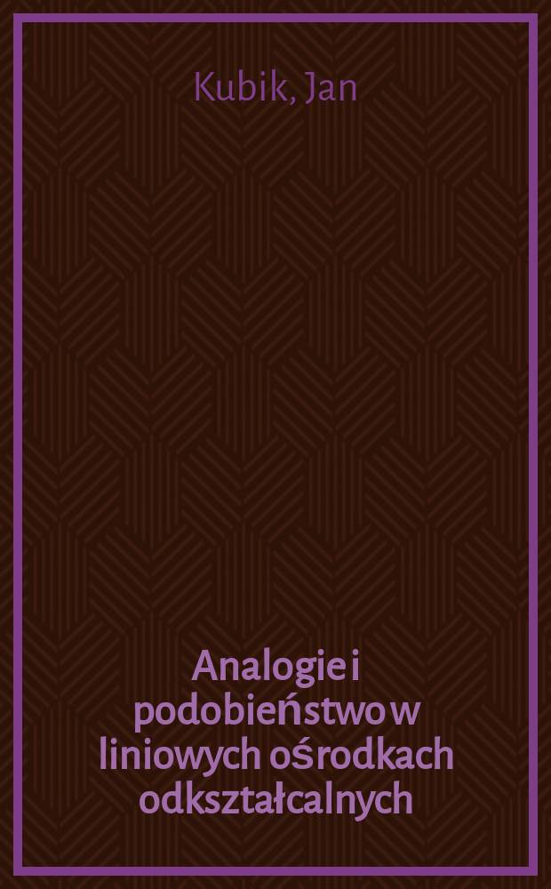 Analogie i podobieństwo w liniowych ośrodkach odkształcalnych