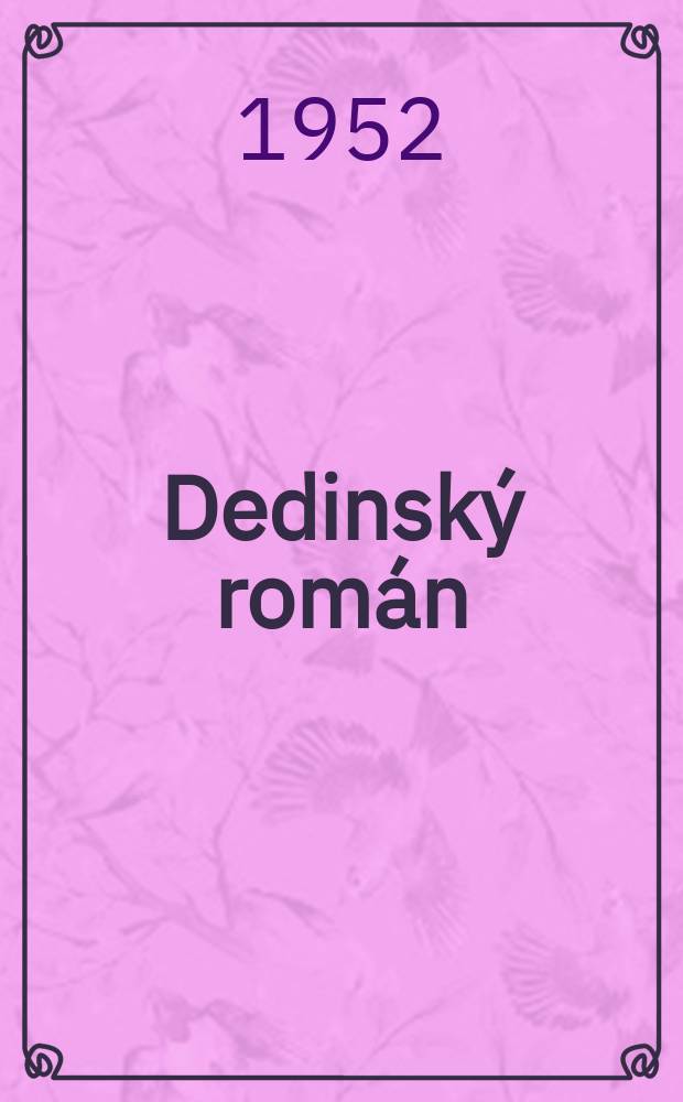 Dedinský román