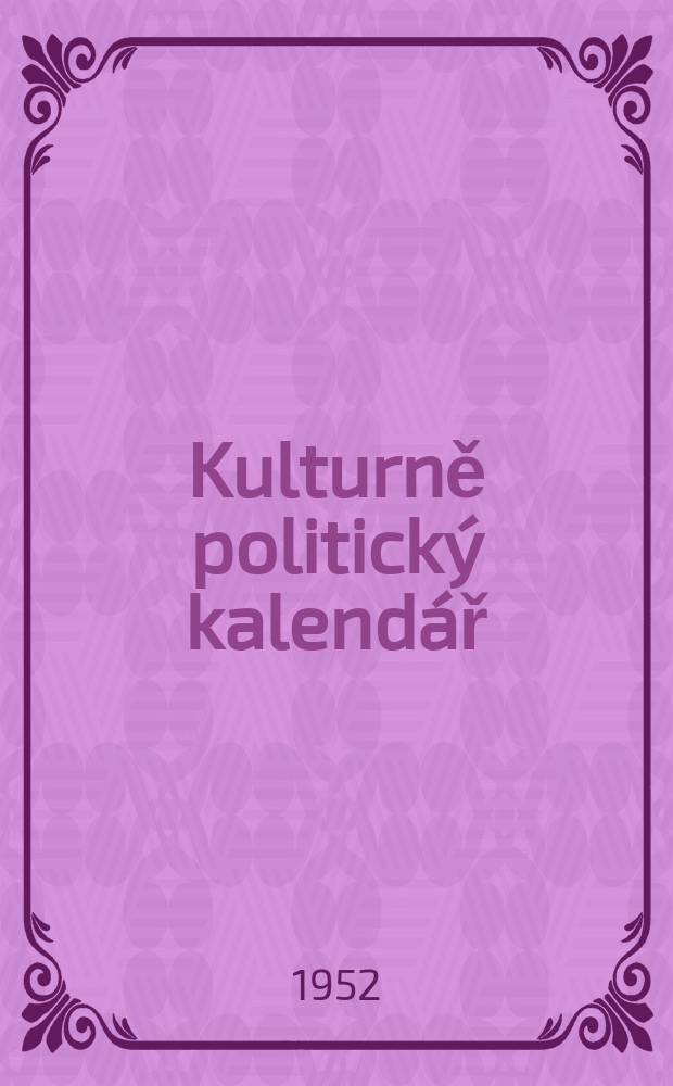 Kulturně politick&yacute; kalend&aacute;ř