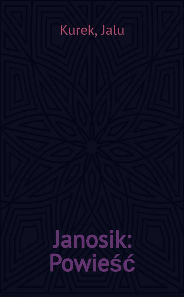 Janosik : Powieść