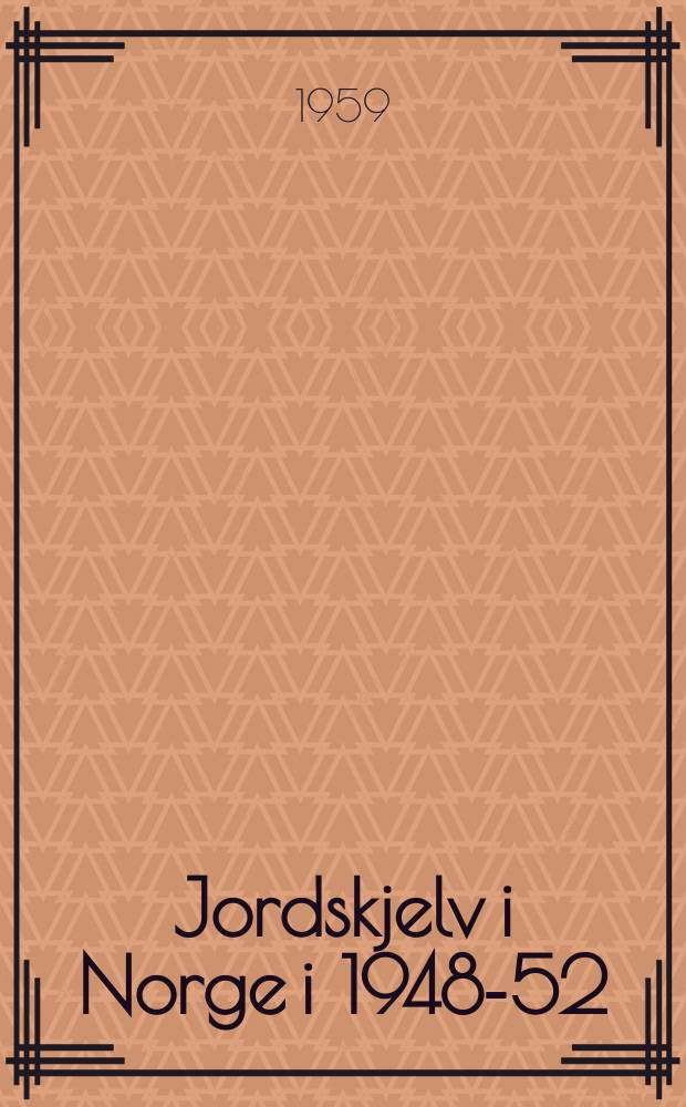 Jordskjelv i Norge i 1948-52