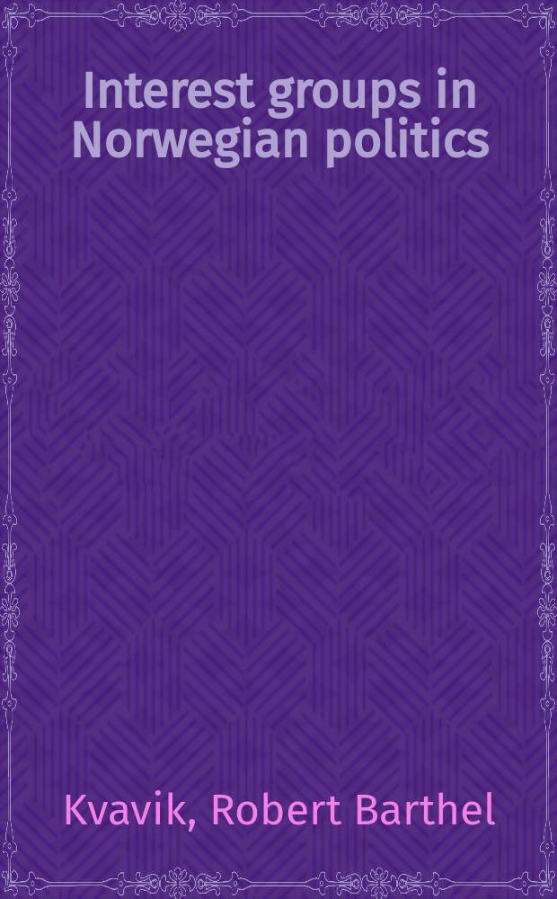 Interest groups in Norwegian politics