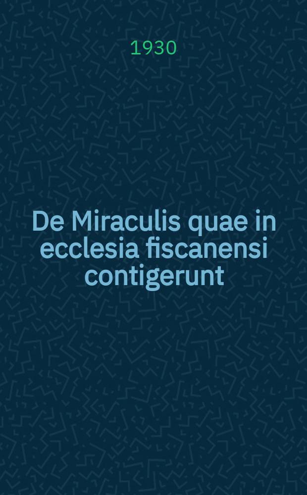 De Miraculis quae in ecclesia fiscanensi contigerunt : Source du poème français de Madrid