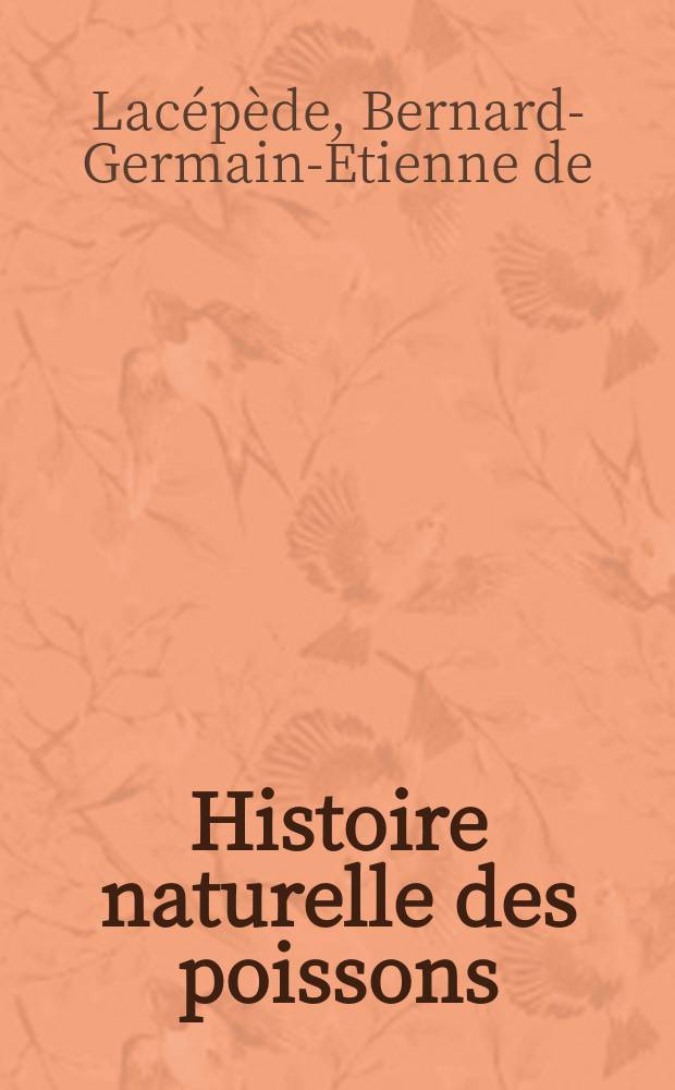 Histoire naturelle des poissons