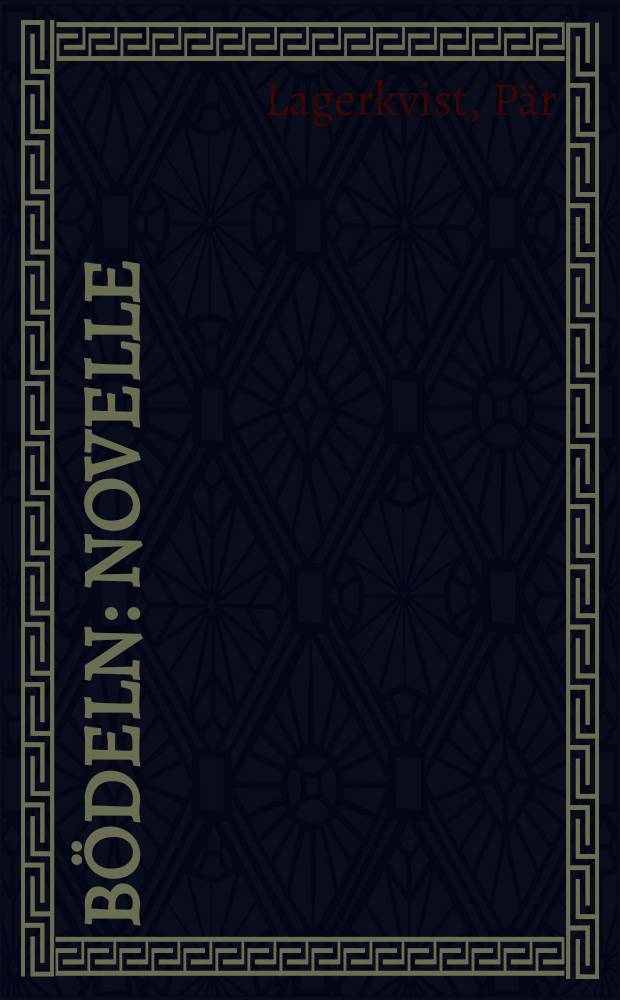 Bödeln : Novelle
