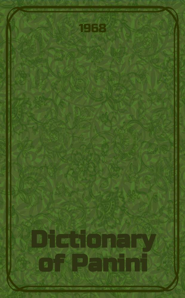 Dictionary of Panini