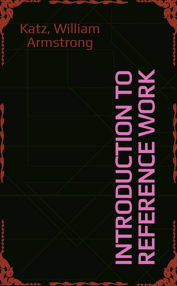 Introduction to reference work