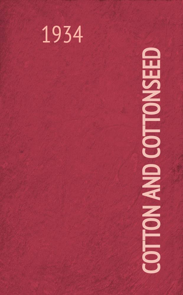 ... Cotton and cottonseed; a list of the publications of the United States Department of agriculture on these subjects, including early reports of the United States Patent office
