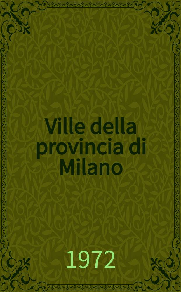 Ville della provincia di Milano