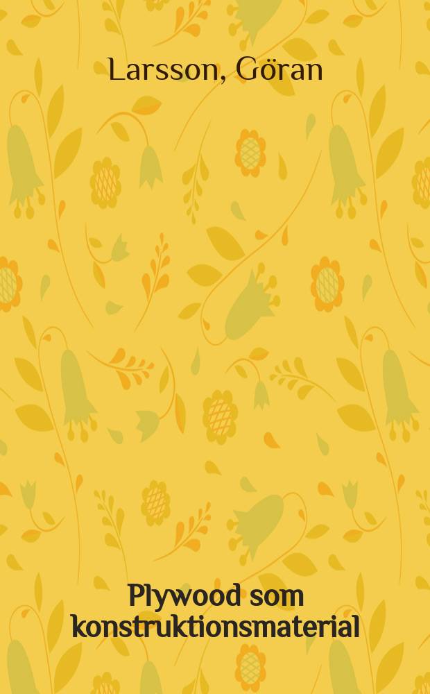 Plywood som konstruktionsmaterial