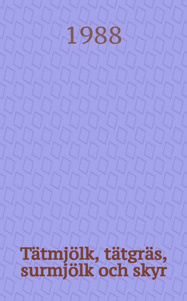 T&auml;tmj&ouml;lk, t&auml;tgr&auml;s, surmj&ouml;lk och skyr : En datorst&ouml;dd ordgeografisk studie &ouml;ver nordiska ord r&ouml;rande &auml;ldre tiders mj&ouml;lkhush&auml;llning : Diss.