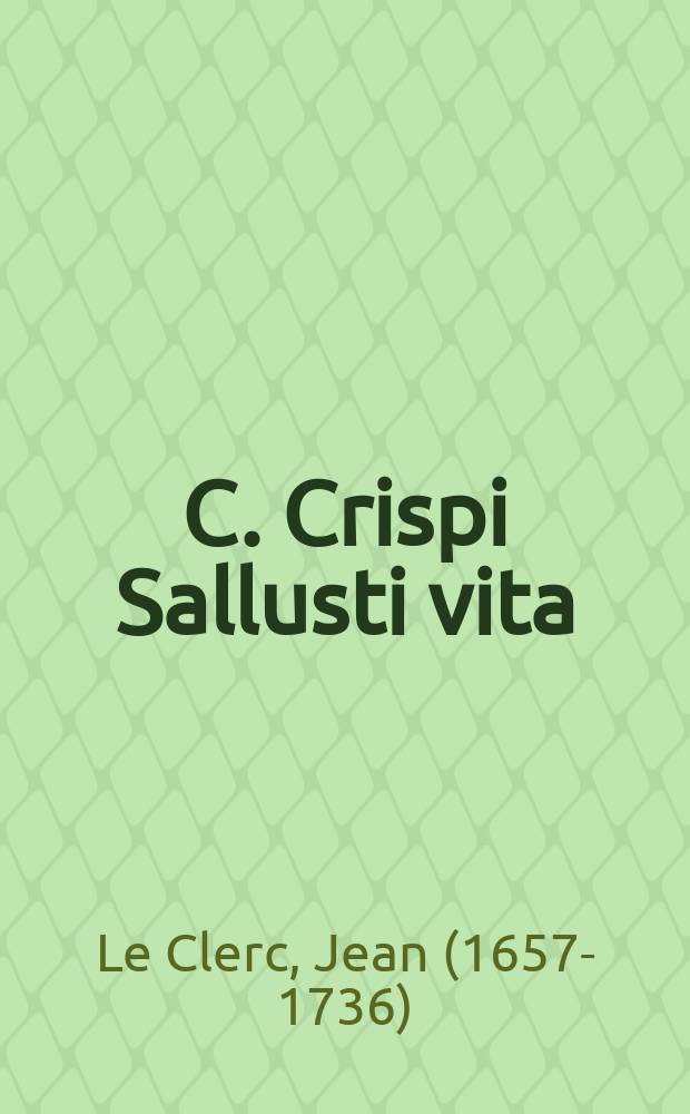 C. Crispi Sallusti vita