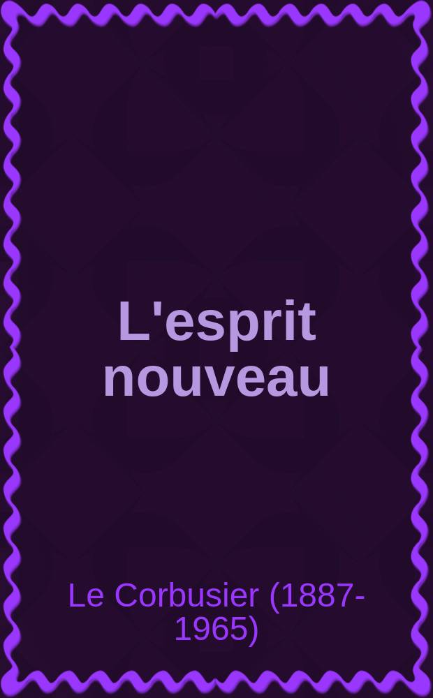 L'esprit nouveau
