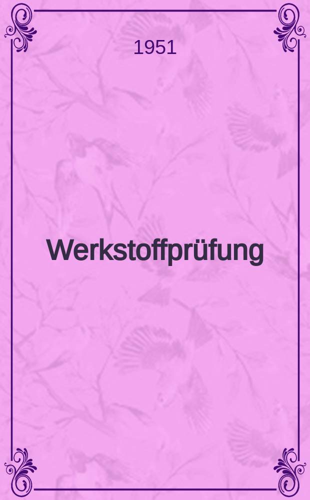 Werkstoffprüfung
