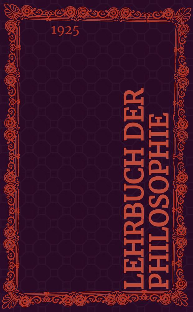 Lehrbuch der Philosophie