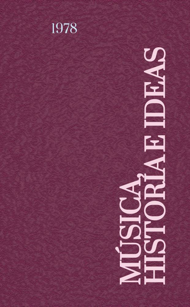 Música, historia e ideas