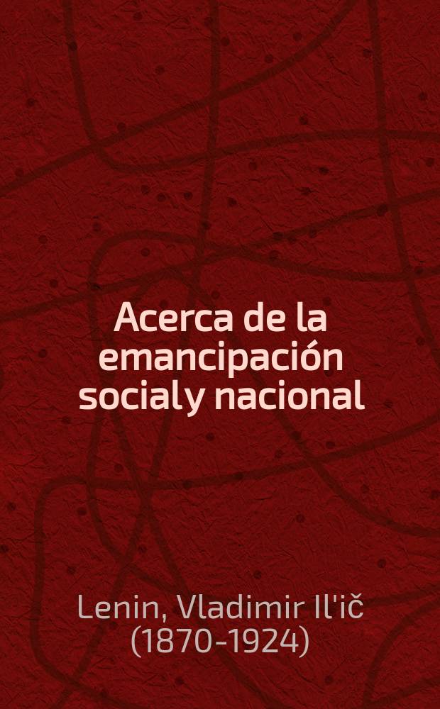 Acerca de la emancipación social y nacional