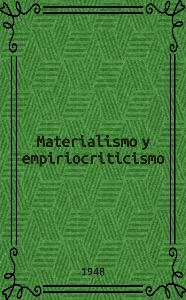 Materialismo y empiriocriticismo