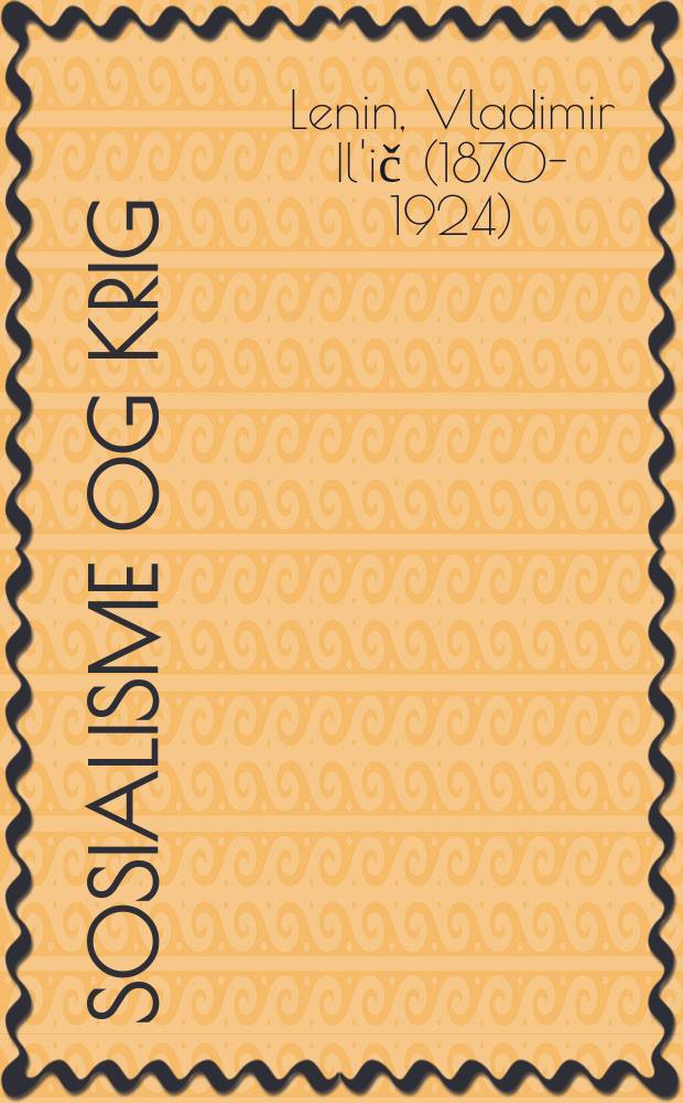 Sosialisme og krig