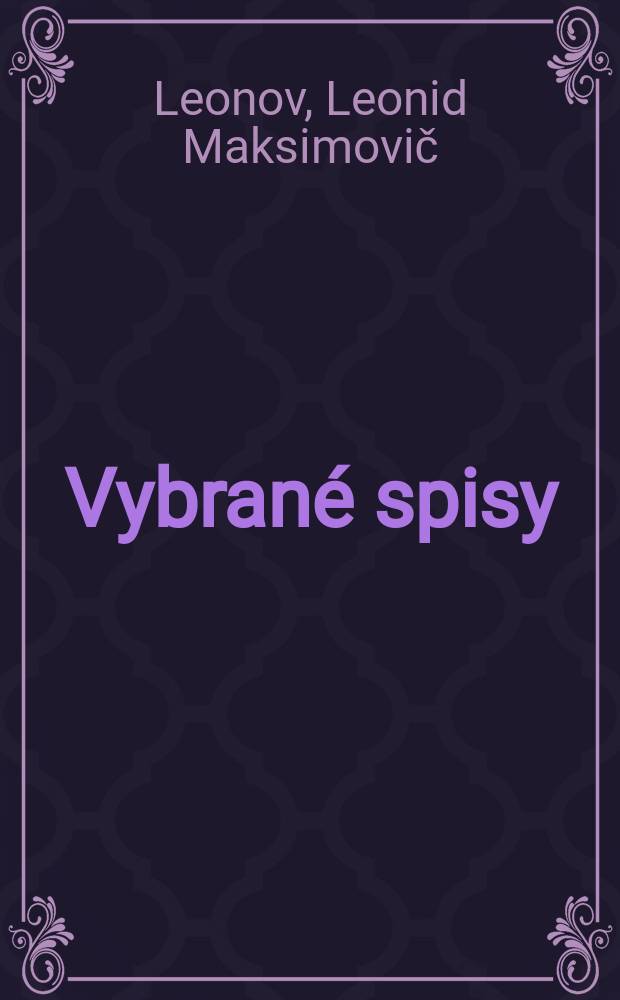 [Vybrané spisy]