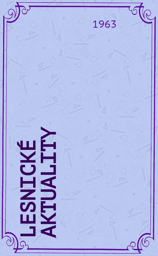 [Lesnick&eacute; aktuality]