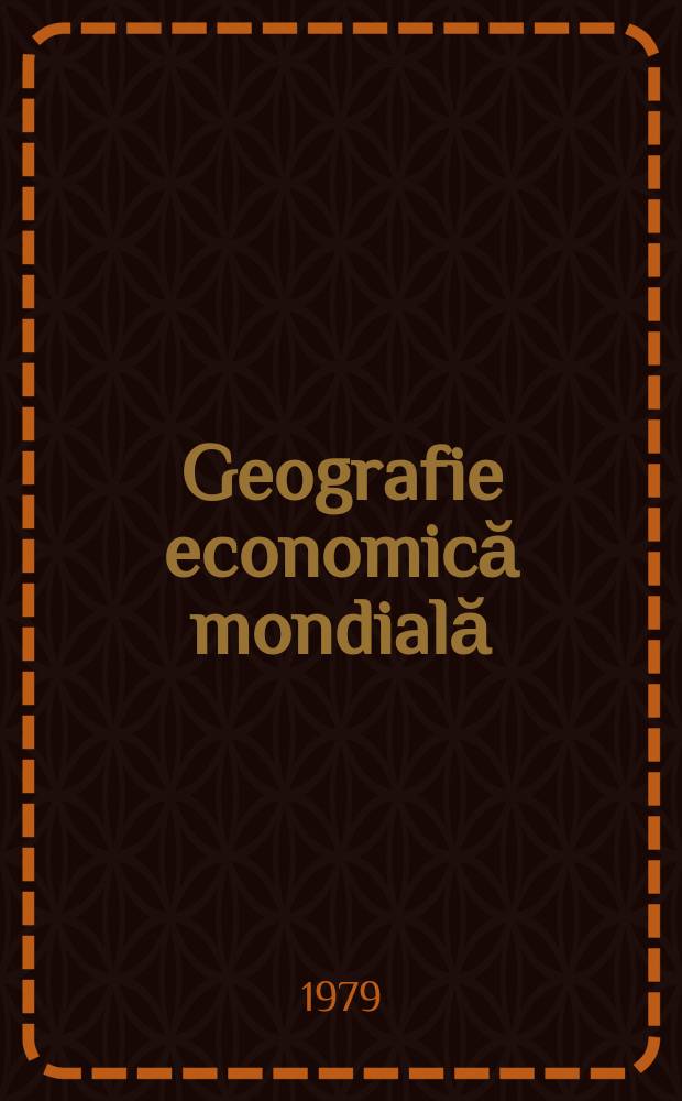Geografie economică mondială