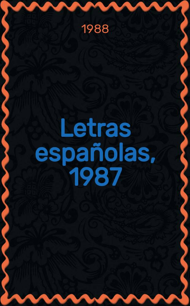 Letras españolas, 1987