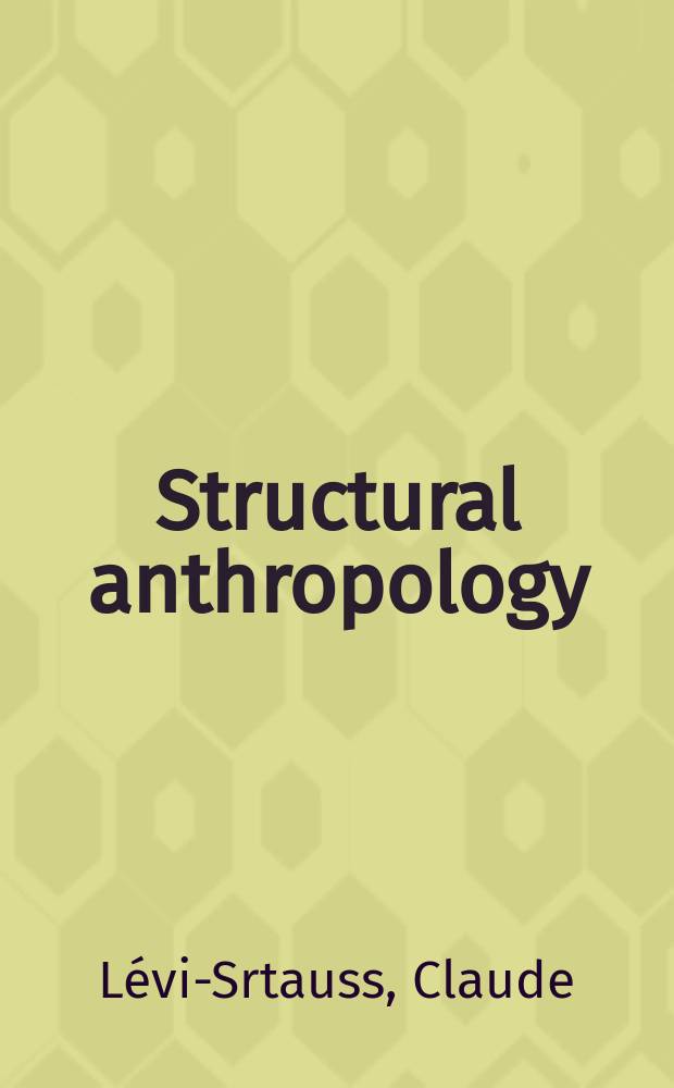 Structural anthropology