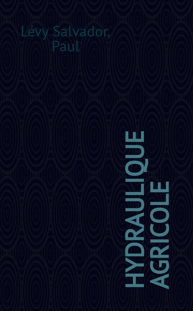 Hydraulique agricole