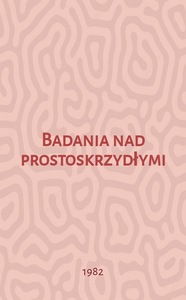 Badania nad prostoskrzydłymi (Orthoptera) siedlisk kserotermicznych na Dolnym Śląsku)