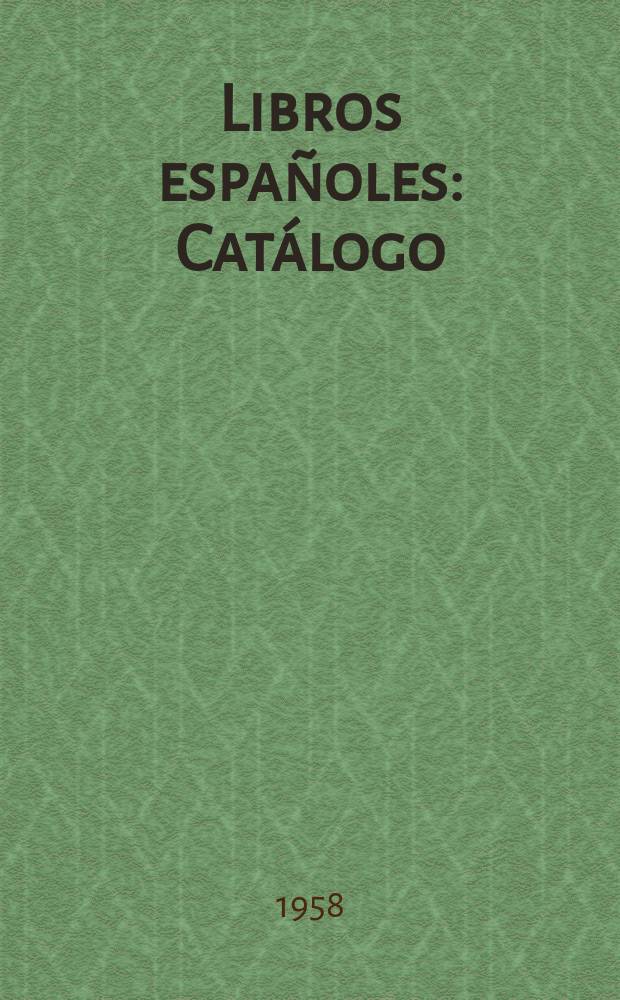 Libros españoles : Catálogo