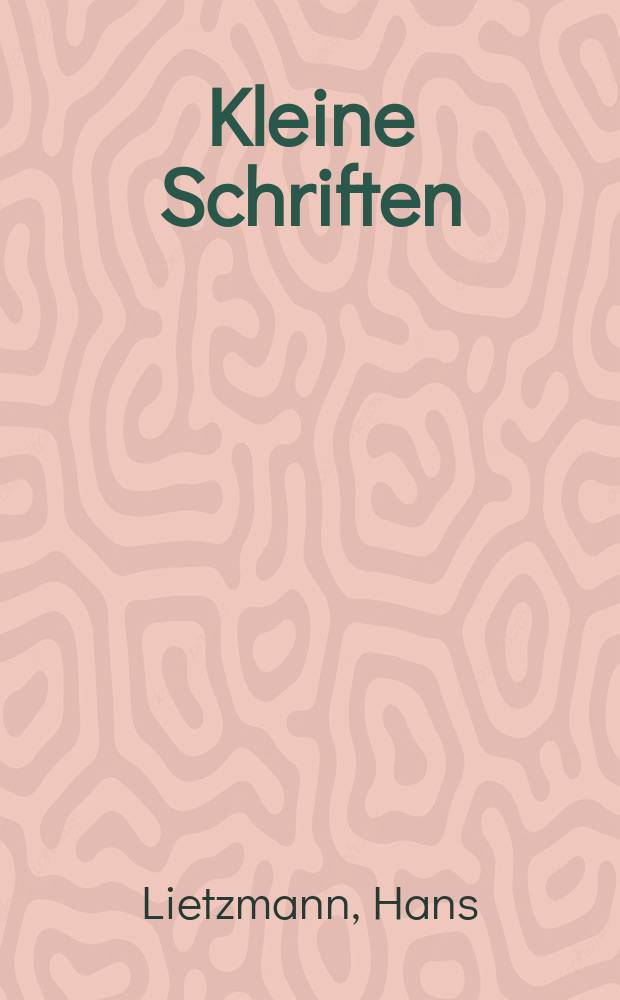 Kleine Schriften