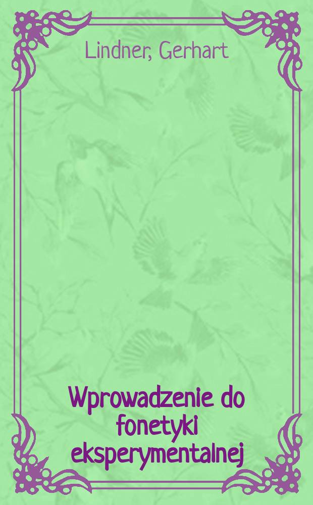 Wprowadzenie do fonetyki eksperymentalnej