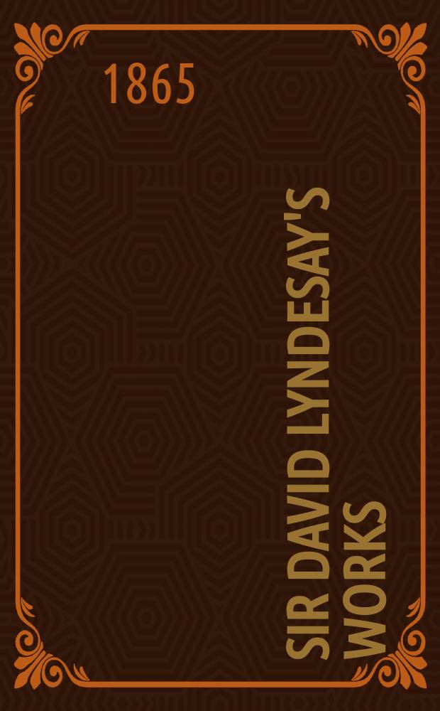 Sir David Lyndesay's works