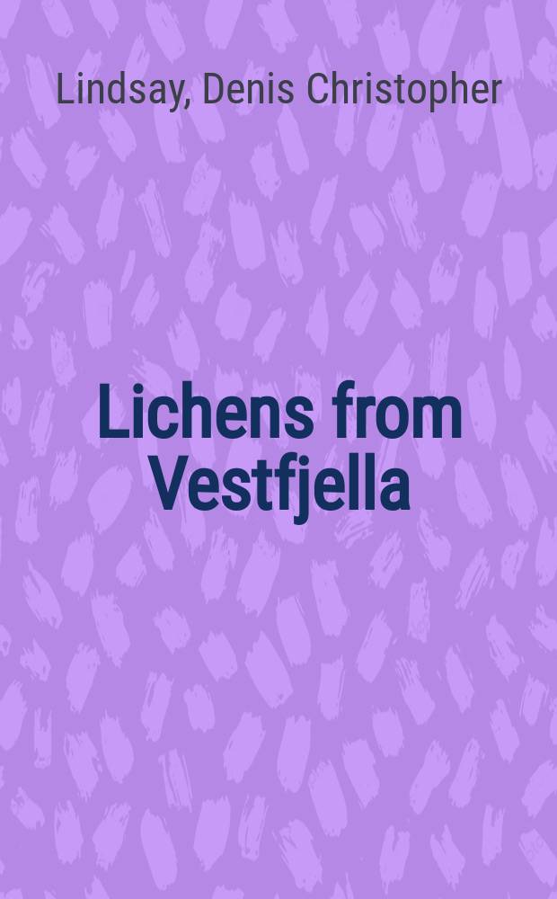 Lichens from Vestfjella