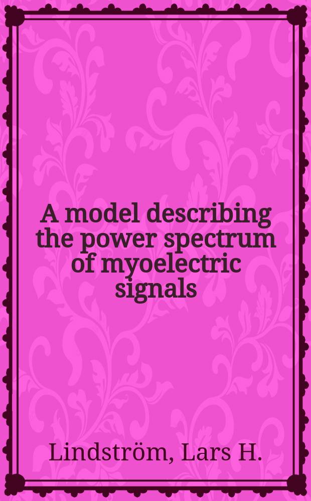 A model describing the power spectrum of myoelectric signals