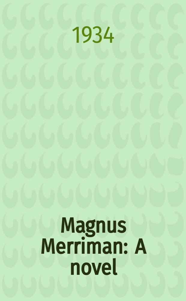 Magnus Merriman : A novel